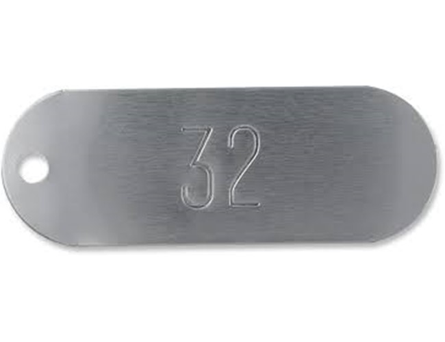Jeton aluminium oval - 1000 pces